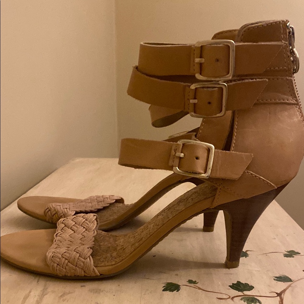 Sam Edelman Tan Strappy Heels